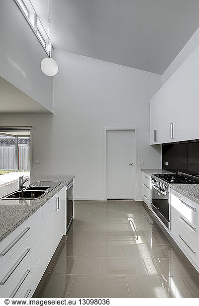 Interior of empty modern kitchen