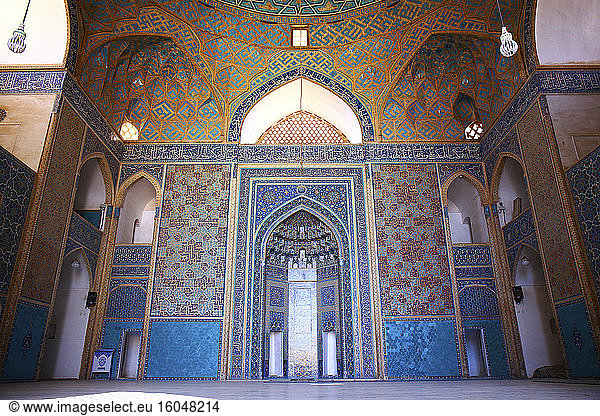 Interior of Jameh Mosque  Yazd  Iran
