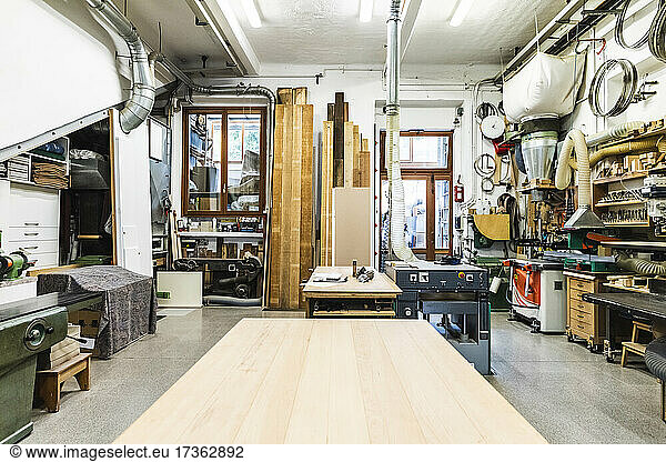 Interior of joinery workshop