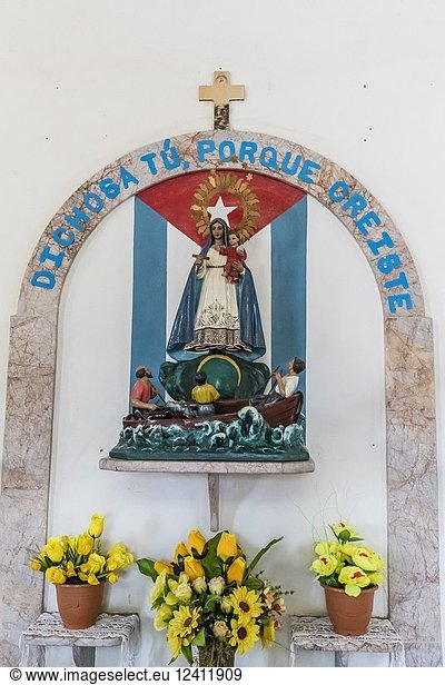 Interior view of the Catholic Church in Nueva Gerona on Isla de la Juventud  Cuba.