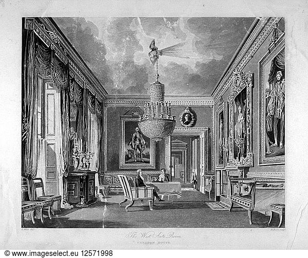 Interior view of the west ante-room in Carlton House  Westminster  London  1818. Artist: RG Reeve