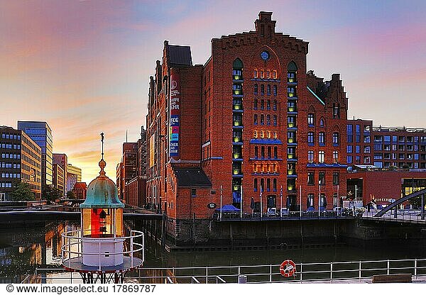 International Maritime Museum Hamburg at sunrise  Hamburg  Germany  Europe