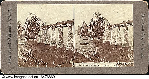International Stereoscopic View Company 1864–1938.Group of 7 Stereograph Views of the Forth Bridge  Queensferry  Scotland  ca. 1850–1919.Albumen silver prints.Inv. Nr. 1982.1182.401–.407New York  Metropolitan Museum of Art.