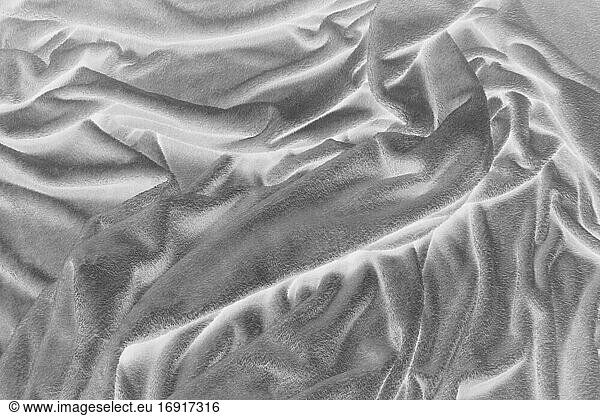 Inverted image of crumpled velvet fabric