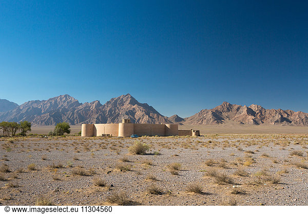 Iran  Near Yazd City  Zayn al Din Caravanserai. (round caravanserai)