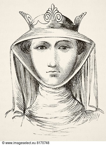 Isabella Of France Circa 1295 To 1358 Known As The She-Wolf Of France. Queen Consort Of Edward Ii Of England And Mother Of Edward Iii. From The National And Domestic History Of England By William Aubrey Published London Circa 1890