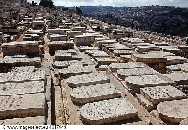 Israel Jerusalem Mount of Olives Jewish cemetery