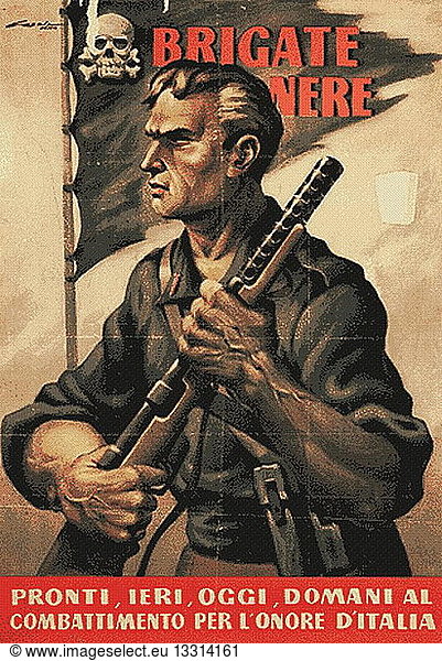 Italian Fascist Black Brigade recruiting poster 1938 Italian Fascist ...