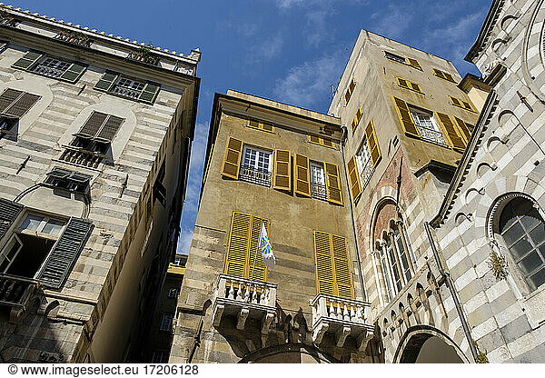 Italien  Ligurien  Genua  Architektur der Piazza di San Matteo