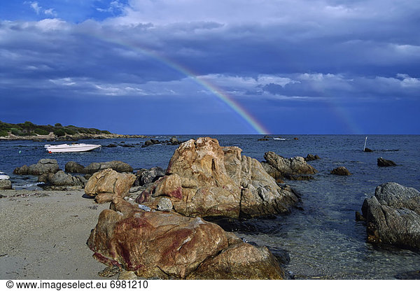Italien  Regenbogen  Sardinien