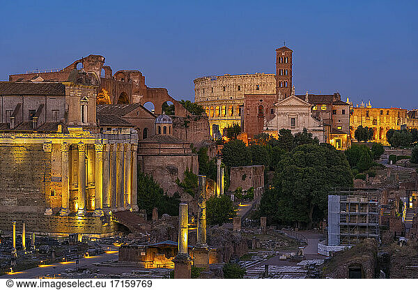 Italien  Rom  Forum Romanum  antike Stadtansicht