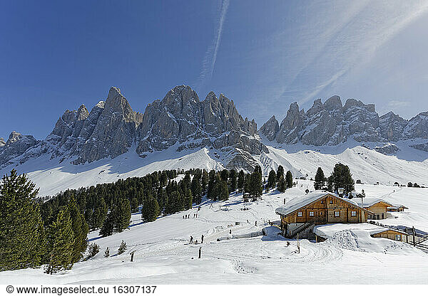 Italien  Südtirol  Geisler Alm unterhalb von Sass Rigais