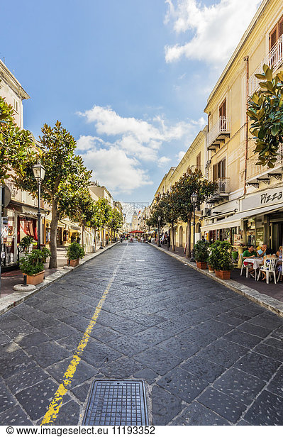 Italien  Sizilien  Lipari  Fußgängerzone