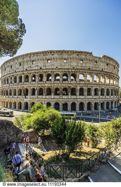 Italy,  Rome,  Colosseum and tourists