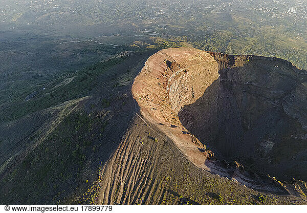 Italy  Campania  Naples  Aerial view of Mount Vesuvius