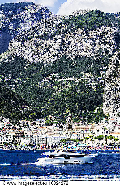Italy  Campania  Province of Salerno  Amalfi coast  Amalfi  yacht