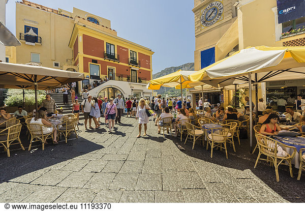 Italy  Capri  pavement cafes
