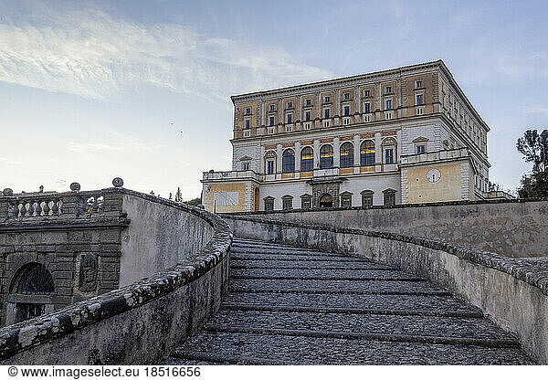 Italy  Lazio  Caprarola  Steps in front of Villa Farnese