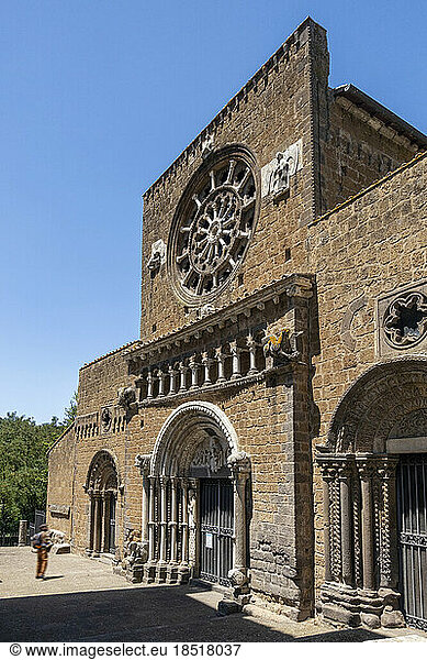 Italy  Lazio  Tuscania  Facade of Santa Maria Maggiore basilica