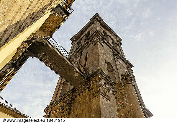 Italy  Lazio  Viterbo  Bell tower of Basilica of Santa Maria della Quercia