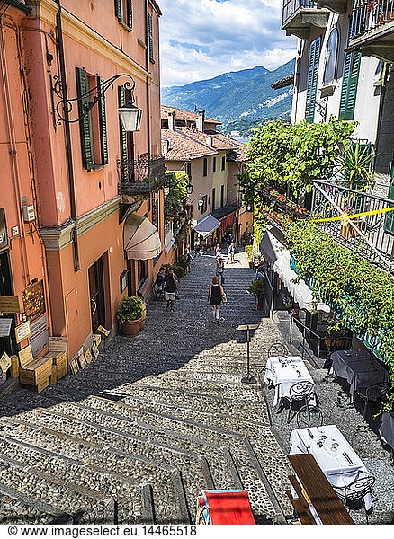 Italy  Lombardy  Bellagio  Old town  Lake Como  alley