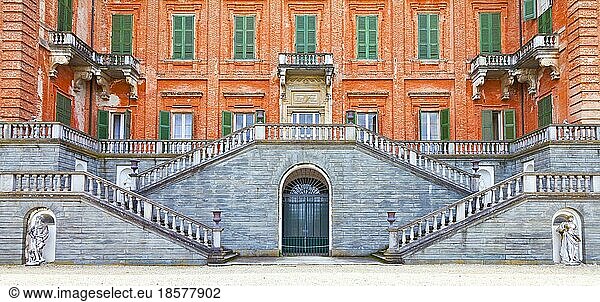 Italy - Piemonte region. Racconigi Royal Castle entrance