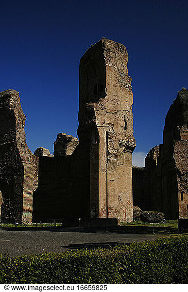 Italy. Rome. Baths of Caracalla. Ancient Roman public leisure centre. Building during reigns of Septimius Severus and Caracalla. 212-217 AD.