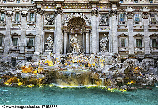 Italy  Rome  Trevi Fountain  Ornate  Baroque style fountain
