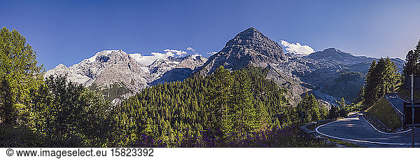 Italy  Scenic panorama of Stelvio Pass