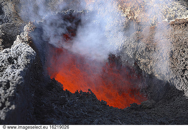 Italy  Sicily  Mount Etna  eruption