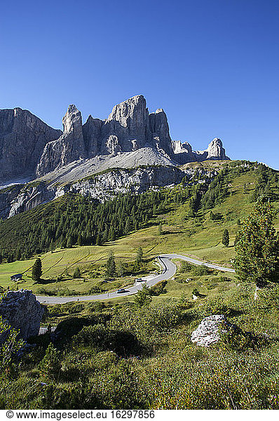 Italy  South Tyrol  Gardena Pass and Sella group