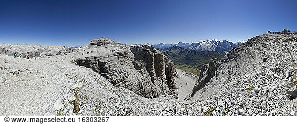 Italy  Trentino  Belluno  Mountainscape at Pordoi Pass