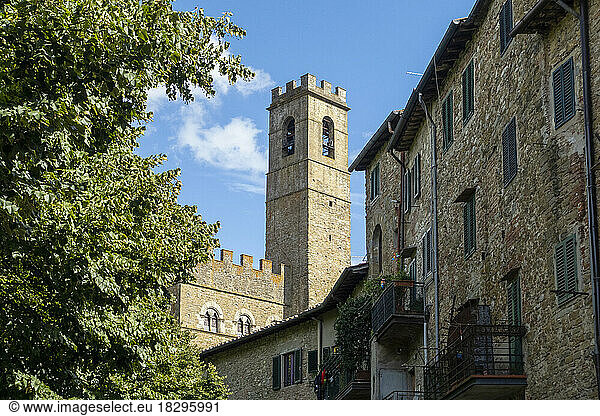 Italy  Tuscany  Poppi  Tower of Castello dei Conti Guidi castle