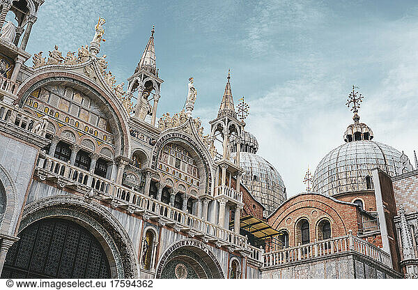Italy  Veneto  Venice  Facade of Saint Marks Basilica
