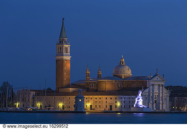 Italy  Venice  San Giorgio Maggiore at night