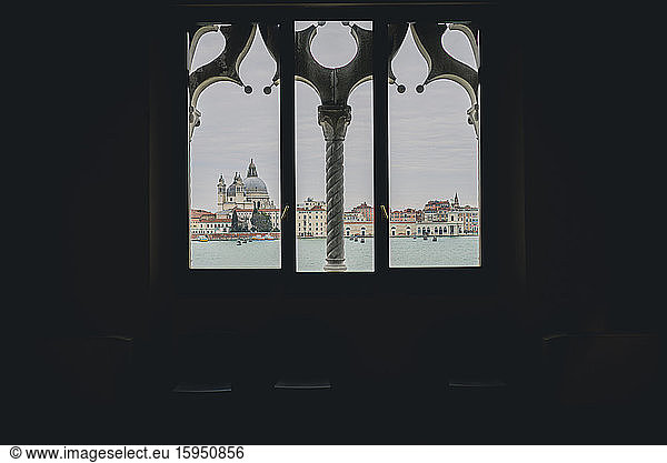 Italy  Venice  Window on Venetian waterfront