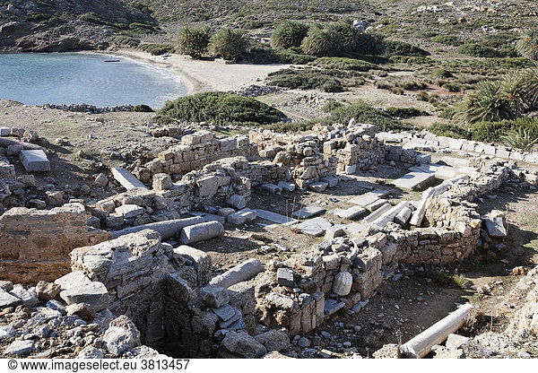 Itanos  alte Basilika in archäologischer Zone  Ostkreta  Kreta  Griechenland