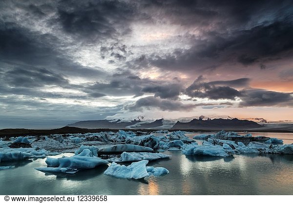 Jökulsárlón Gletscherlagune  Island  Europa.