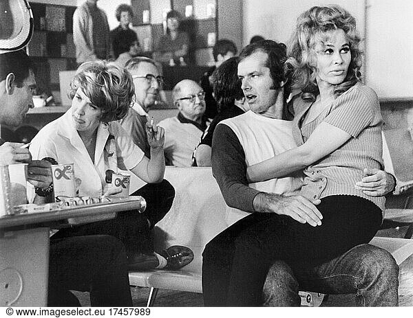 Jack Nicholson  Karen Black  on-set of the Film  'Five Easy Pieces'  Columbia Pictures  1970