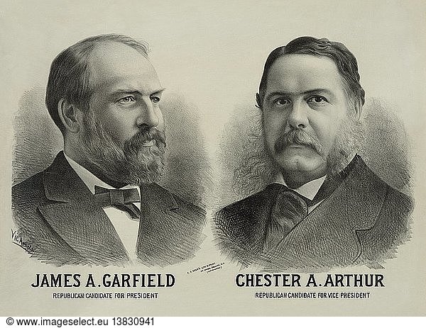 James A. Garfield Republican candidate for president - Chester A. Arthur Republican candidate for vice president 1880