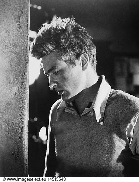 James Dean  Portrait  on-set of the Film  Rebel Without a Cause  Warner Bros.  1955