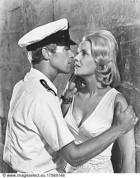 James Franciscus  Elizabeth Shepherd  on-set of the Film  'Hell Boats'  United Artists  1970