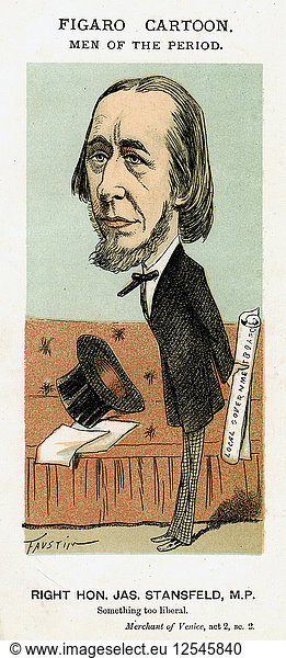 James Stansfeld  britischer Politiker  ca. 1871-1874.Künstler: Faustin
