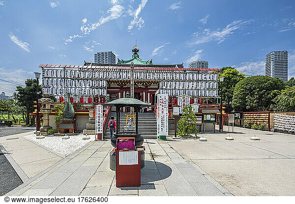 Japan  Kanto Region  Tokyo  Facade of Bentendo temple in summer