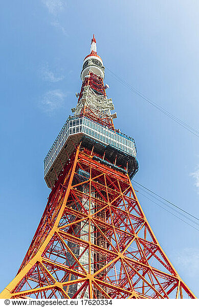 Japan  Kanto Region  Tokyo  Red frame of Tokyo Tower