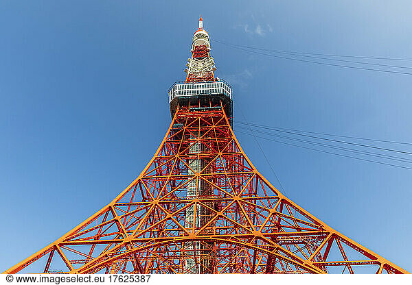 Japan  Kanto Region  Tokyo  Red frame of Tokyo Tower