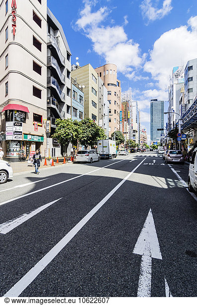 Japan  Kobe  Straße in der Innenstadt