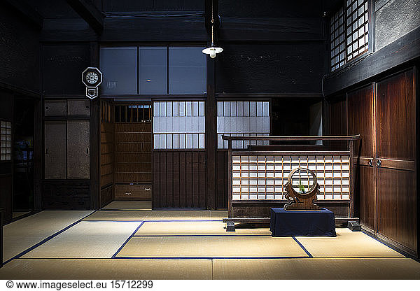 Japan  Takayama  Interior of traditional sake winery