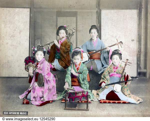 Japanese musicians. Artist: Unknown