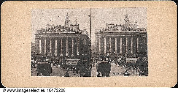 Jarvis  J. F..Pair of Stereograph Views of the Royal Exchange  London  England  ca. 1850–1919.Albumen silver prints.Inv. Nr. 1982.1182.936–.937New York  Metropolitan Museum of Art.